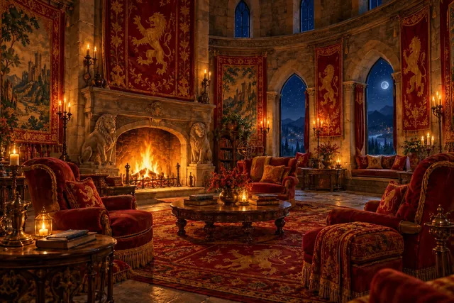 Ilustración de la casa Gryffindor